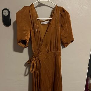 Fame and Partners Copper Wrap Dress